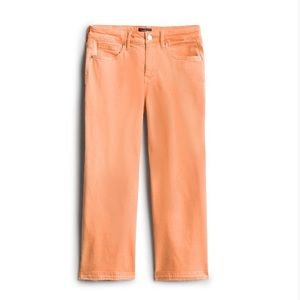 NYDJ Tabitha Wide-Leg Capri Jeans w/ Frayed Hem